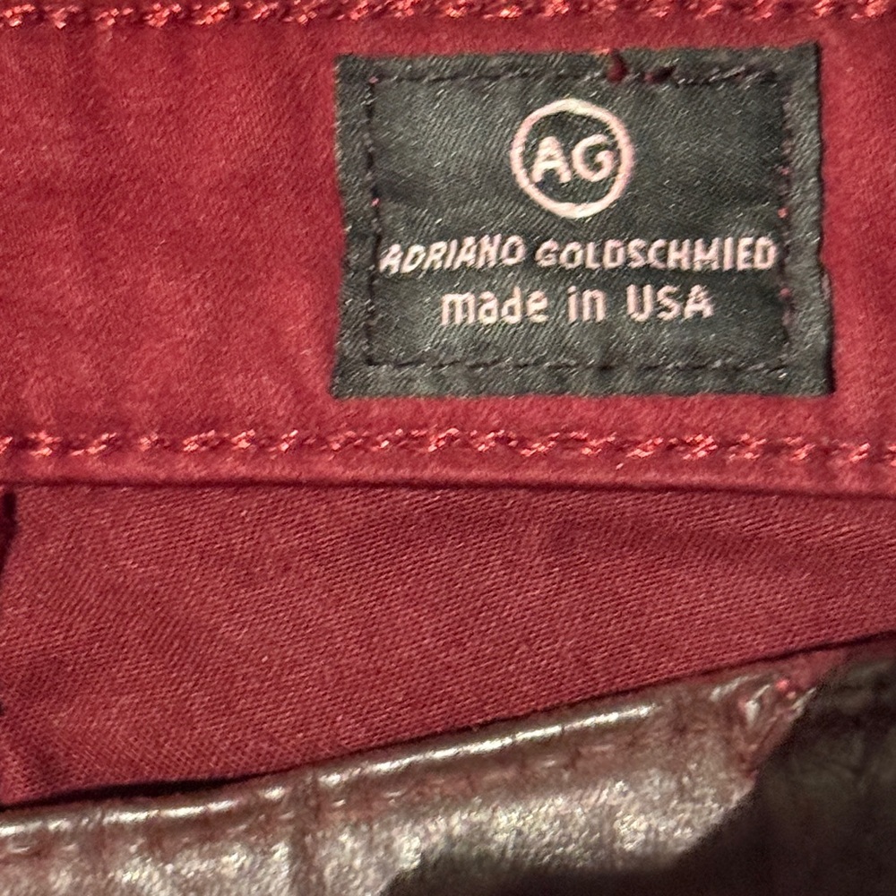 AG Adriano Goldschmied Women's Deep Burgundy Skinny Jeans - Picture 3 of 14